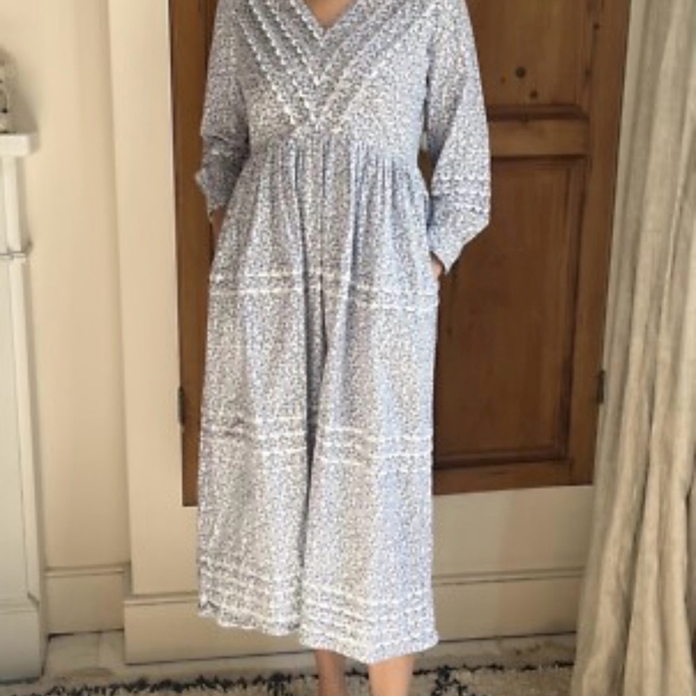 Euc Pink City Prints M Portofino Dress Ditsy Sky Floral Dress Tuckernuck